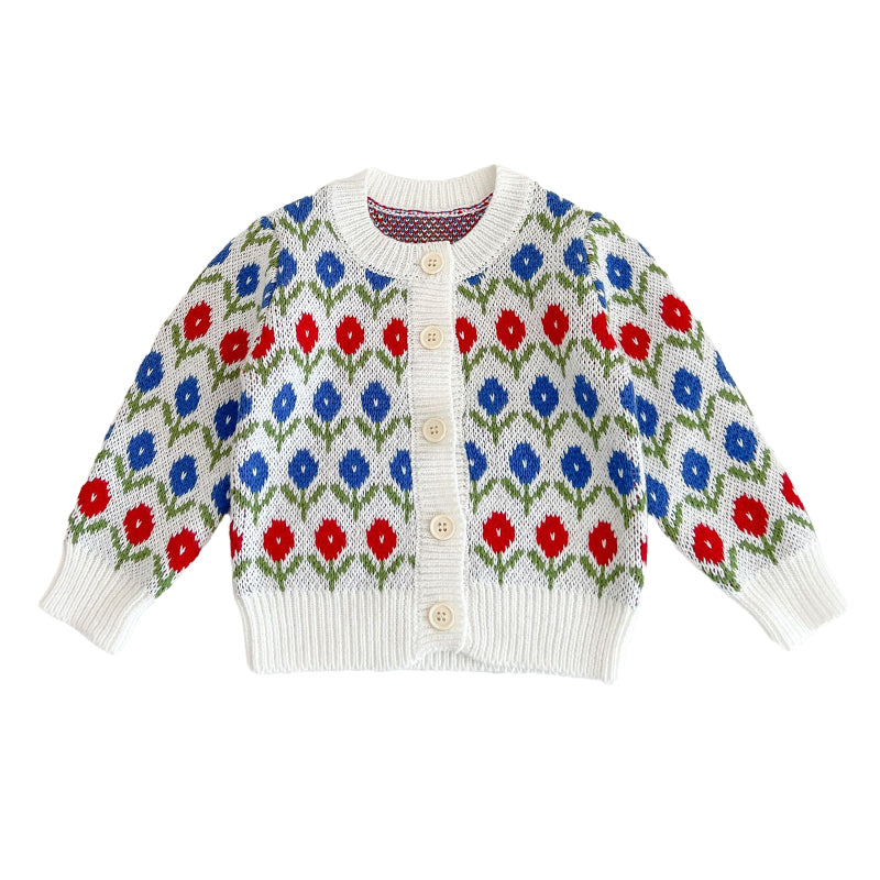 Baby Girls Flower Crochet Cardigan Knitwear Wholesale 220929276