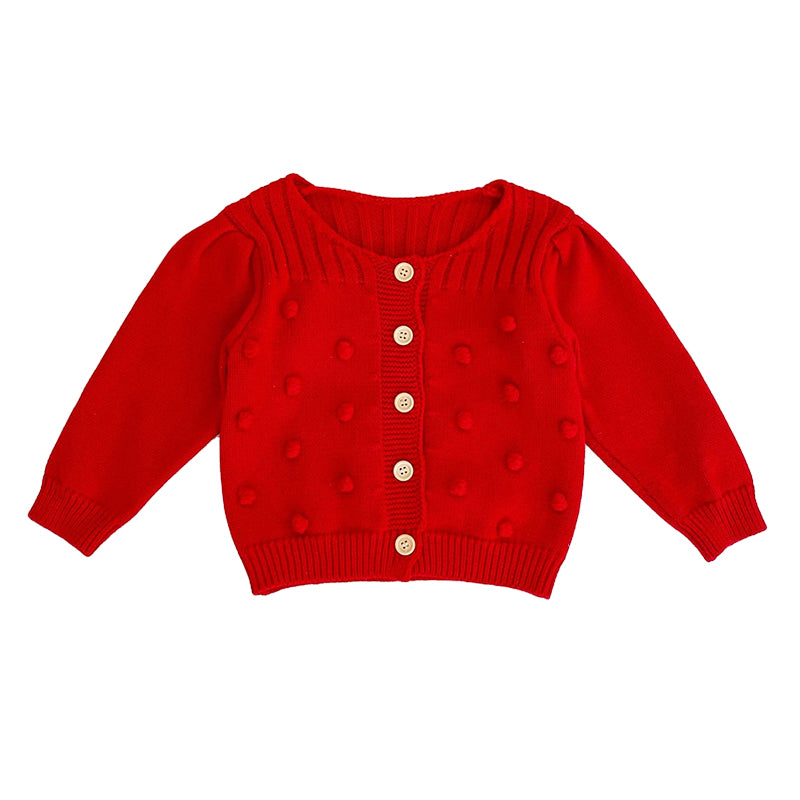 Baby Unisex Solid Color Cardigan Knitwear Wholesale 220929287