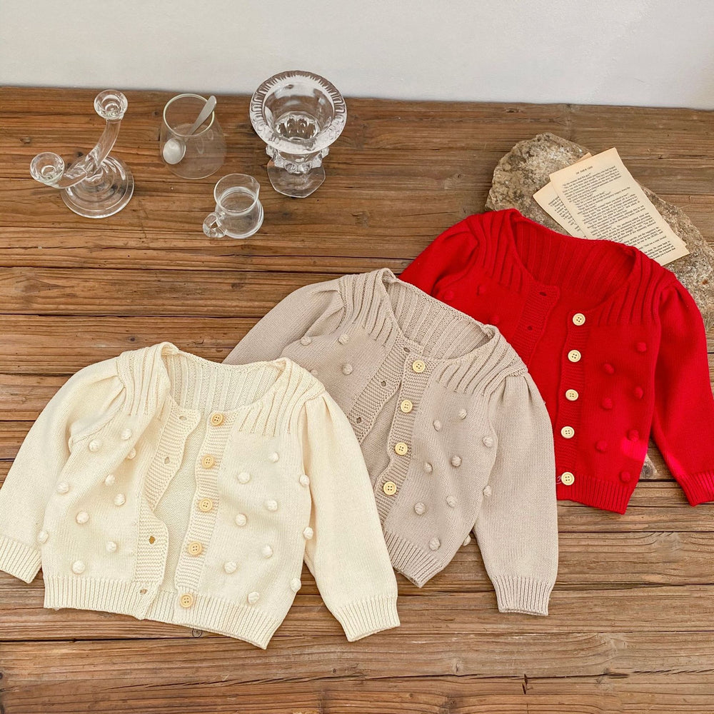 Baby Unisex Solid Color Cardigan Knitwear Wholesale 220929287