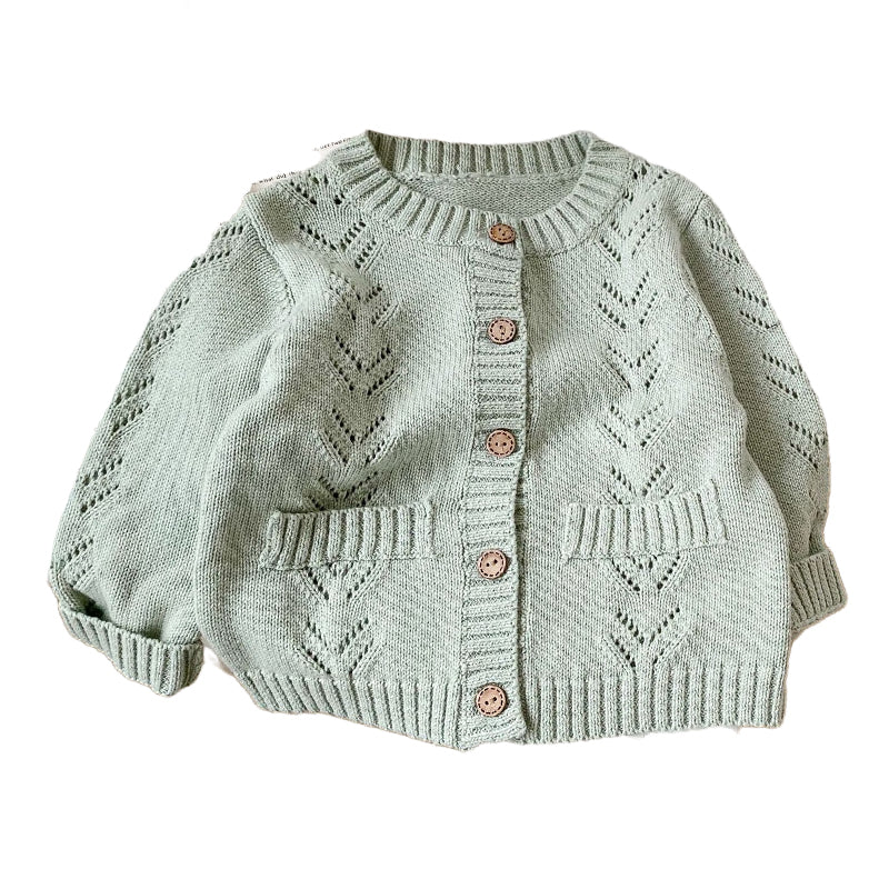 Baby Girls Solid Color Cardigan Wholesale 220929305