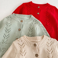 Load image into Gallery viewer, Baby Girls Solid Color Cardigan Wholesale 220929305
