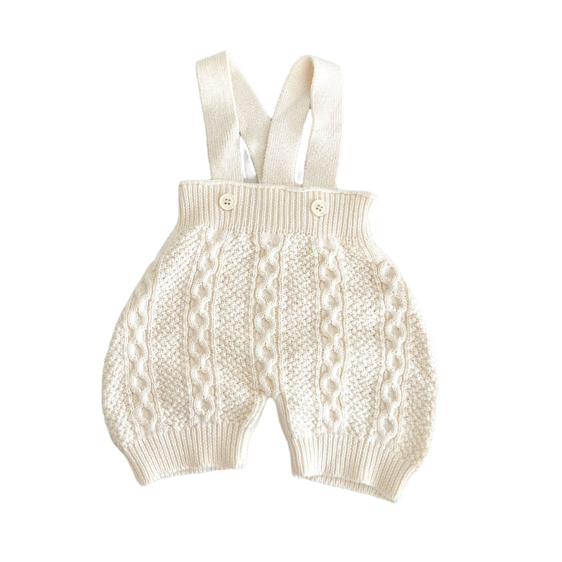 Baby Unisex Solid Color Crochet Jumpsuits Wholesale 220929352