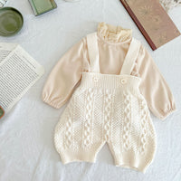 Load image into Gallery viewer, Baby Unisex Solid Color Crochet Jumpsuits Wholesale 220929352
