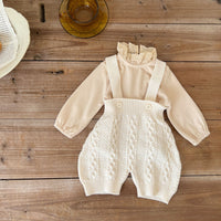 Load image into Gallery viewer, Baby Unisex Solid Color Crochet Jumpsuits Wholesale 220929352

