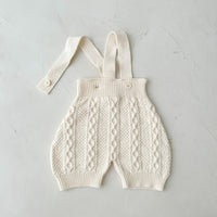 Load image into Gallery viewer, Baby Unisex Solid Color Crochet Jumpsuits Wholesale 220929352
