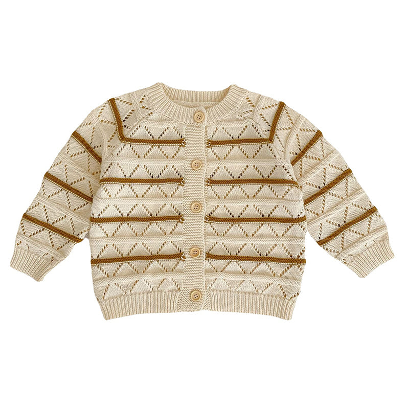 Baby Girls Striped Cardigan Wholesale 220929381