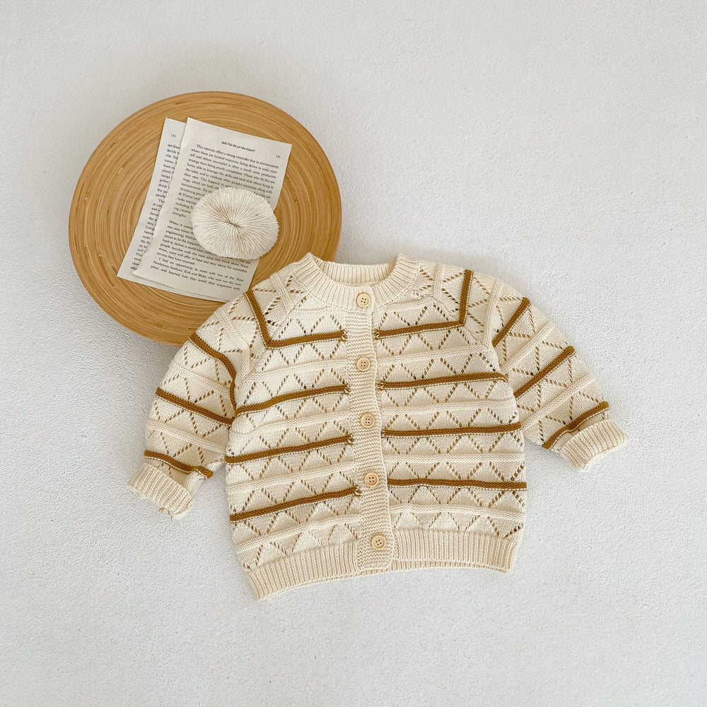 Baby Girls Striped Cardigan Wholesale 220929381