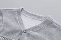 Load image into Gallery viewer, 3 Pieces Set Baby Kid Boys Letters Cartoon Print Tops Striped Jackets Outwears And Solid Color Pants Wholesale 220929442
