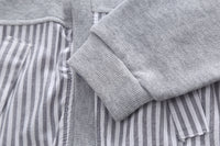 Load image into Gallery viewer, 3 Pieces Set Baby Kid Boys Letters Cartoon Print Tops Striped Jackets Outwears And Solid Color Pants Wholesale 220929442
