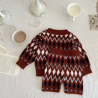 Load image into Gallery viewer, 2 Pieces Set Baby Girls Checked Cardigan And Crochet Shorts Wholesale 220929474
