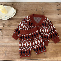 Load image into Gallery viewer, 2 Pieces Set Baby Girls Checked Cardigan And Crochet Shorts Wholesale 220929474
