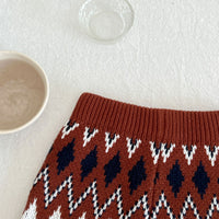 Load image into Gallery viewer, 2 Pieces Set Baby Girls Checked Cardigan And Crochet Shorts Wholesale 220929474
