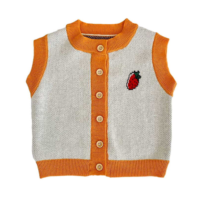 Baby Unisex Fruit Vests Waistcoats Knitwear Wholesale 220929513