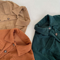 Load image into Gallery viewer, 2 Pieces Set Baby Kid Girls Solid Color Jackets Outwears And Pants Wholesale 220929515
