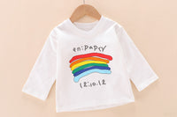 Load image into Gallery viewer, 3 Pieces Set Baby Kid Boys Letters Rainbow Print Tops Cartoon Jackets Outwears And Solid Color Pants Wholesale 220929522
