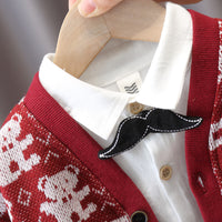 Load image into Gallery viewer, 3 Pieces Set Baby Kid Boys Dressy Cartoon Cardigan Solid Color Shirts And Pants Wholesale 22092953
