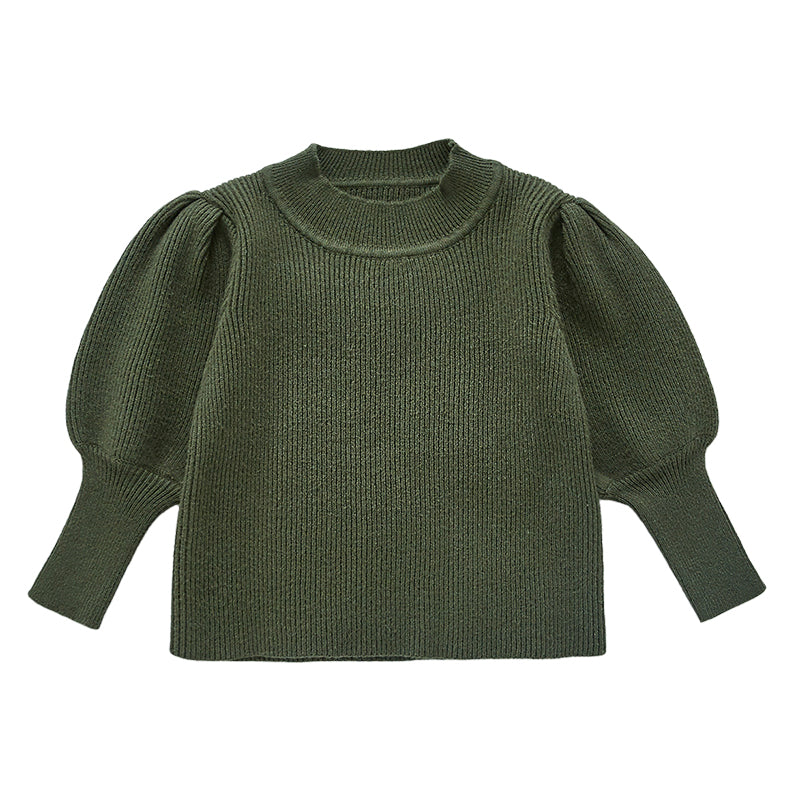 Baby Kid Girls Solid Color Sweaters Wholesale 22092954