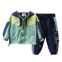 Load image into Gallery viewer, 2 Pieces Set Baby Kid Boys Color-blocking Jackets Outwears And Pants Wholesale 22092956
