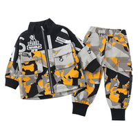 Load image into Gallery viewer, 2 Pieces Set Baby Kid Boys Camo Jackets Outwears And Pants Wholesale 22092957
