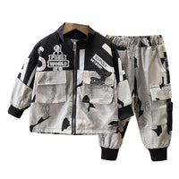Load image into Gallery viewer, 2 Pieces Set Baby Kid Boys Camo Jackets Outwears And Pants Wholesale 22092957
