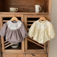 Load image into Gallery viewer, Baby Girls Color-blocking Rompers Wholesale 220929592
