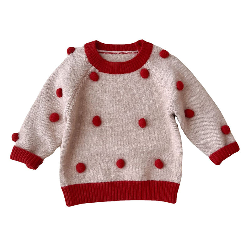 Baby Kid Girls Polka dots Sweaters Wholesale 220929607