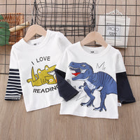 Load image into Gallery viewer, Baby Kid Boys Dinosaur Cartoon Print Tops Wholesale 220929614
