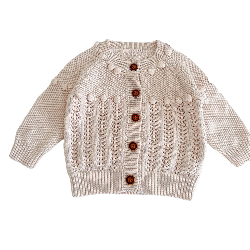 Baby Girls Solid Color Cardigan Wholesale 22092963