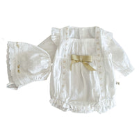 Load image into Gallery viewer, Baby Girls Bow Lace Rompers Wholesale 220929657
