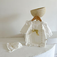 Load image into Gallery viewer, Baby Girls Bow Lace Rompers Wholesale 220929657
