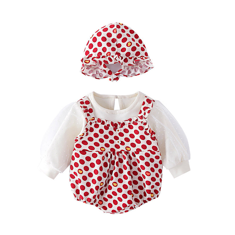 Baby Girls Polka dots Rompers Wholesale 220929691