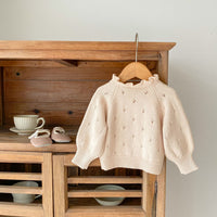 Load image into Gallery viewer, Baby Kid Girls Solid Color Lace Crochet Cardigan Wholesale 220929699
