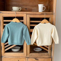 Load image into Gallery viewer, Baby Kid Girls Solid Color Flower Crochet Cardigan Wholesale 220929700
