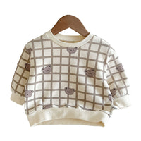 Load image into Gallery viewer, 3 Pieces Set Baby Kid Unisex Checked Tops Cartoon Jumpsuits And Solid Color Pants Wholesale 220929729
