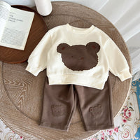 Load image into Gallery viewer, 3 Pieces Set Baby Kid Unisex Checked Tops Cartoon Jumpsuits And Solid Color Pants Wholesale 220929729
