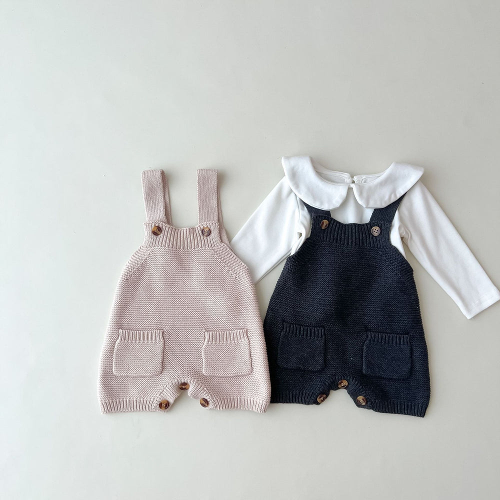 Baby Girls Solid Color Crochet Rompers Wholesale 220929741