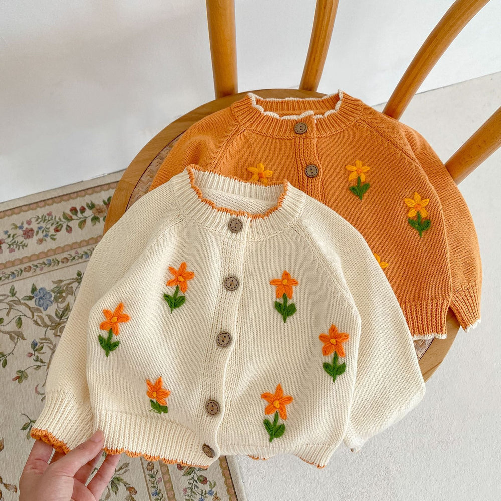 Baby Kid Girls Flower Cardigan Wholesale 220929755