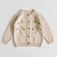 Load image into Gallery viewer, Baby Kid Girls Crochet Embroidered Cardigan Wholesale 220929801
