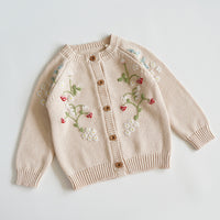 Load image into Gallery viewer, Baby Kid Girls Crochet Embroidered Cardigan Wholesale 220929801
