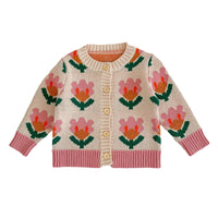 Load image into Gallery viewer, Baby Girls Flower Crochet Cardigan Wholesale 220929809
