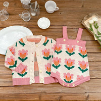 Load image into Gallery viewer, Baby Girls Flower Crochet Cardigan Wholesale 220929809
