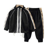 Load image into Gallery viewer, 2 Pieces Set Baby Kid Unisex Color-blocking Print Jackets Outwears And Pants Wholesale 22092981
