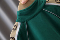 Load image into Gallery viewer, 2 Pieces Set Baby Kid Unisex Color-blocking Print Jackets Outwears And Pants Wholesale 22092981
