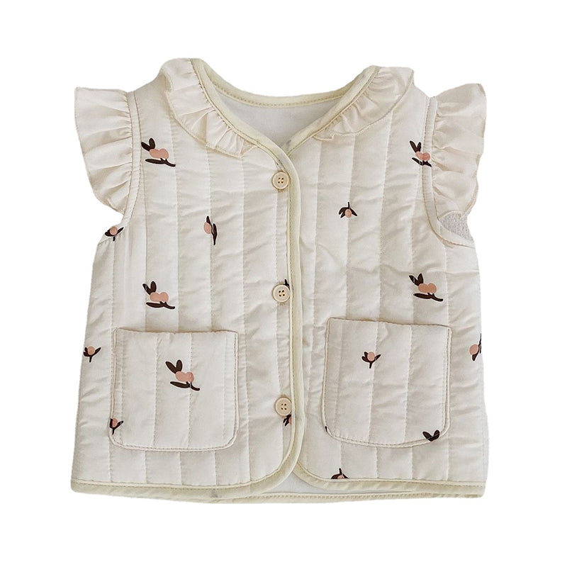 Baby Unisex Flower Print Vests Waistcoats Wholesale 220929810