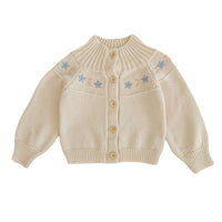 Load image into Gallery viewer, Baby Kid Girls Solid Color Flower Crochet Cardigan Shorts Wholesale 220929813

