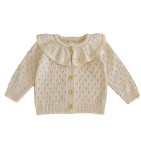 Load image into Gallery viewer, Baby Kid Girls Solid Color Crochet Cardigan Wholesale 220929814
