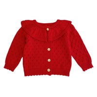 Load image into Gallery viewer, Baby Kid Girls Solid Color Crochet Cardigan Wholesale 220929814
