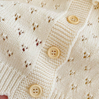 Load image into Gallery viewer, Baby Kid Girls Solid Color Crochet Cardigan Wholesale 220929814
