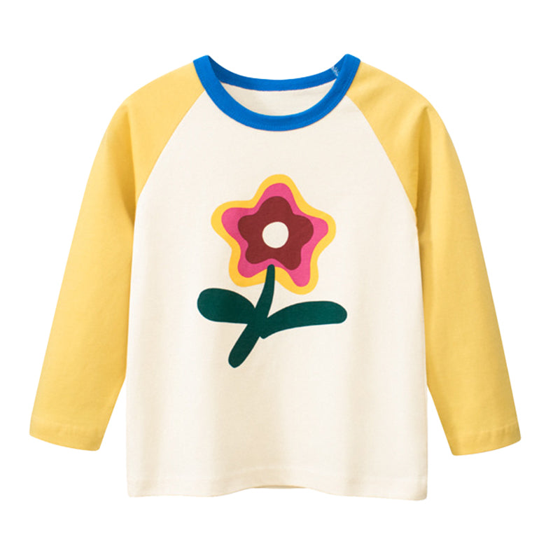 Baby Kid Girls Flower Print Tops Wholesale 220929818