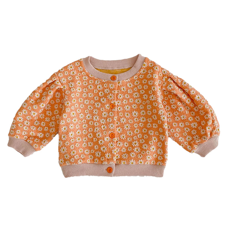 Baby Girls Flower Print Jackets Outwears Wholesale 220929837